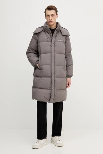 Páperová bunda Armani Exchange šedá farba, zimná, XM001846 AF16340