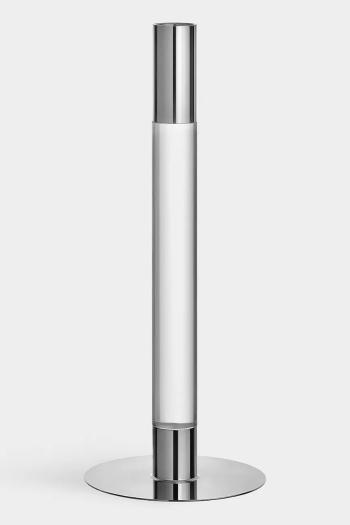 Dekoračný svietnik Orrefors Lumiere 32 cm šedá farba