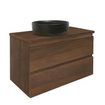 Kúpeľňová skrinka s krycou doskou SAT B-Way 79x50x45 cm orech mat BWAY280NUTDESK