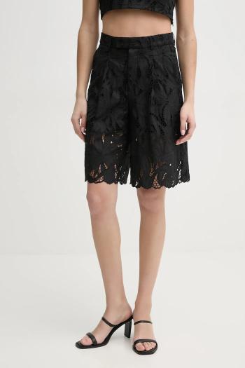 Šortky ISABELLE BLANCHE dámska, čierna farba, jednofarebné, vysoký pás, IS25SS-P101-T020