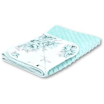 COSING Deka Minky letná 100 × 75 cm – Pivonky s plameniakmi mätová (8595608808728)