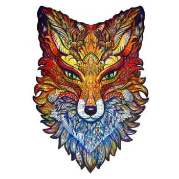 UNIDRAGON Drevené puzzle fiery fox veľkosť M