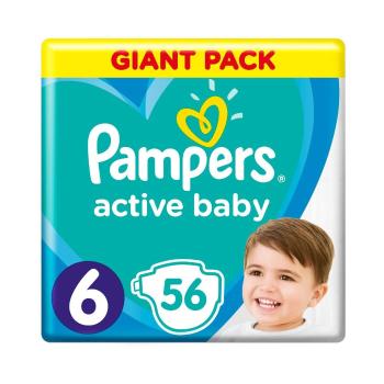 PAMPERS ACTIVE BABY PLIENKY JEDNORAZOVE 6 (13-18 KG) 56 KS, GIANT PACK