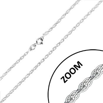 Strieborná retiazka 925 - jemné zatočené očká, 1,9 mm