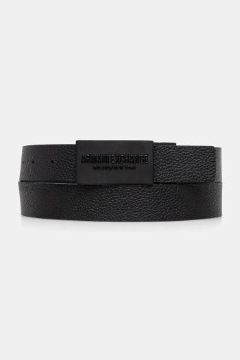 Obojstranný kožený opasok Armani Exchange pánsky, čierna farba, XM000289 AF12120
