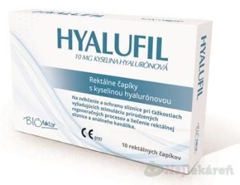 BIOfaktor HYALUFIL rektálne čapíky s obsahom kyseliny hyalurónovej 10ks