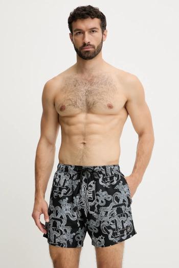 Plavkové šortky Philipp Plein čierna farba, PM25MBM02