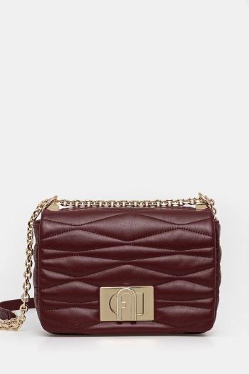 Kožená kabelka Furla bordová farba, WB01671 BX3221 26700
