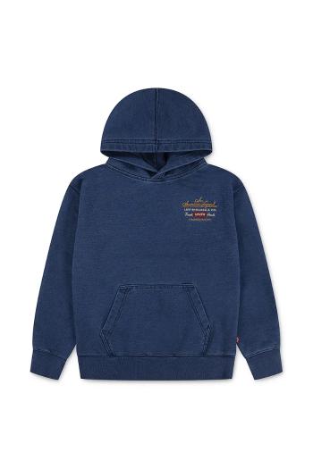 Detská mikina Levi's LENGENDARY HOODIE tmavomodrá farba, s kapucňou, jednofarebná, 9EN746