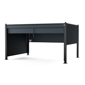 Blumfeldt Pantheon Cortina pergola 3x4 m, odolná voči poveternostným vplyvom, hliník, prášková farba, rolety