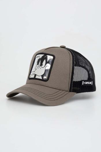 Šiltovka Capslab x Looney Tunes zelená farba, s nášivkou, CL/LOO/1/DAF6