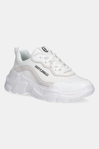 Tenisky Just Cavalli dámske, biela farba, 78RA3SL5ZSC37003