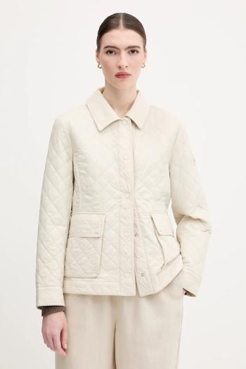 Bunda Tommy Hilfiger béžová farba, prechodná, WW0WW45641