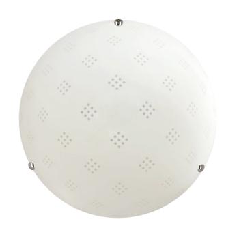 Stropná lampa Fanusa 30 chróm 1x60W E27 tienidlo biele so vzorom