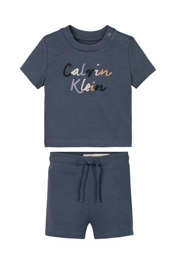 Detská súprava Calvin Klein Jeans šedá farba, IN0IN00306