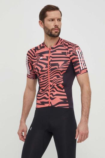 Cyklistické tričko adidas Performance červená farba, vzorované, IN4591