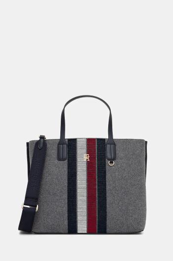 Kabelka Tommy Hilfiger šedá farba, AW0AW17034