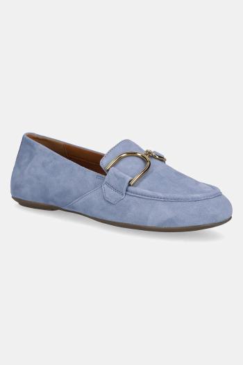 Semišové mokasíny Geox D PALMARIA dámske, na plochom podpätku, D45MUJ 00021 C4003