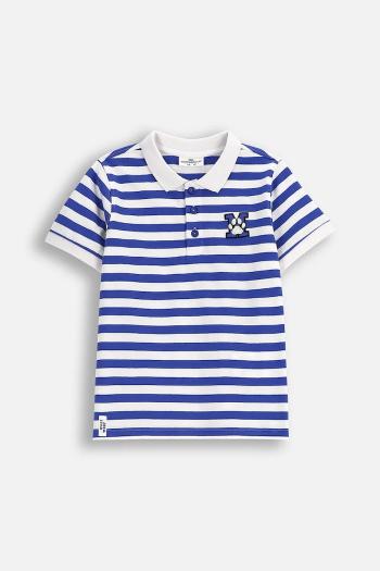 Detská bavlnená polokošeľa Coccodrillo modrá farba, vzorovaná, ACADEMY BOY KIDS