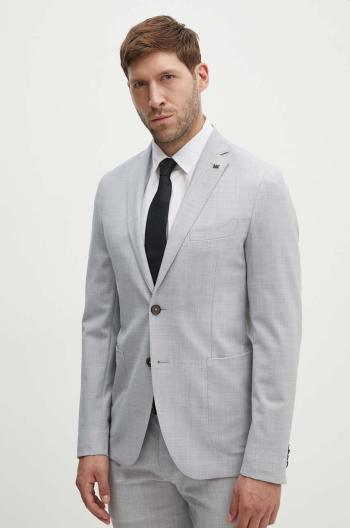 Vlnené sako Michael Kors šedá farba, MK0SB01025