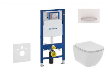 GEBERIT - Duofix Set predstenovej inštalácie, klozetu a dosky Ideal Standard Tesi, tlačidla Sigma50, Rimless, SoftClose, alpská biela 111.300.00.5 NE8