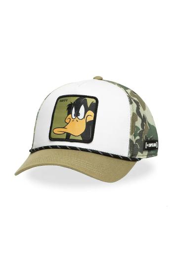Šiltovka Capslab x Looney Tunes zelená farba, vzorovaná, CL/LOO11/1/PCT/CAM