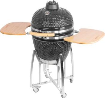 SLOVAKIA TREND GRIL BBQ KAMADO EGG 21, PRIEMER 46,7 CM, 130X73X122, GRIL VYSKA 91 CM, CIERNY, 22123