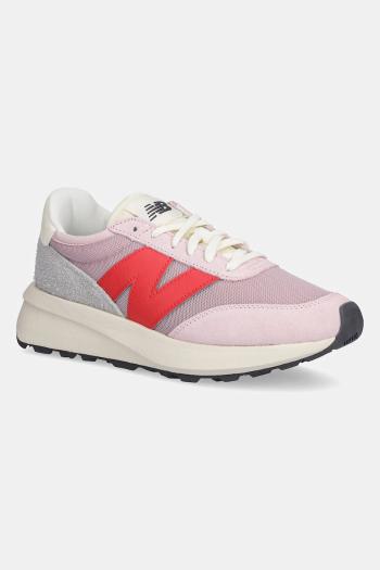 Tenisky New Balance 370 ružová farba, U370DB