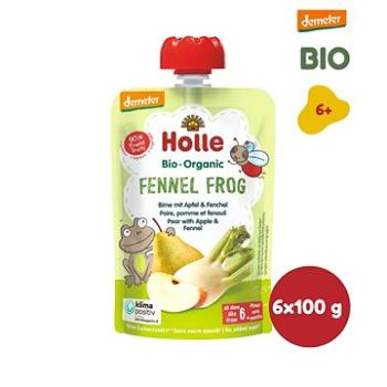 HOLLE Fennel Frog BIO pyré hruška jablko fenikel 6× 100 g (7640161877054)