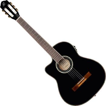 Ortega RCE145LBK 4/4 Black Klasická gitara s elektronikou