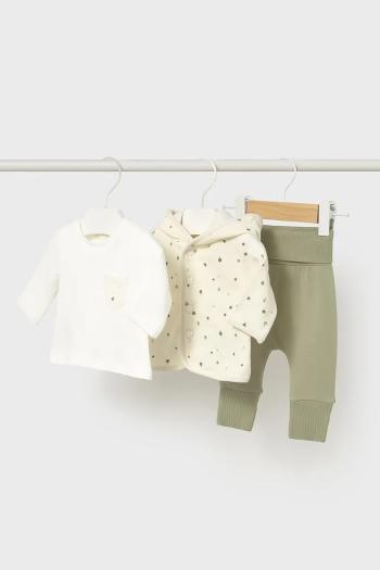 Sada pre bábätká Mayoral Newborn 3-pak zelená farba, 2631