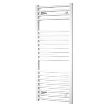 MEREO - Vykurovací rebrík, oblý, 450x1330 mm, biely MT32