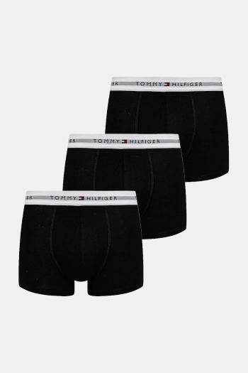 Boxerky Tommy Hilfiger 3-pak pánske, čierna farba, UM0UM02763