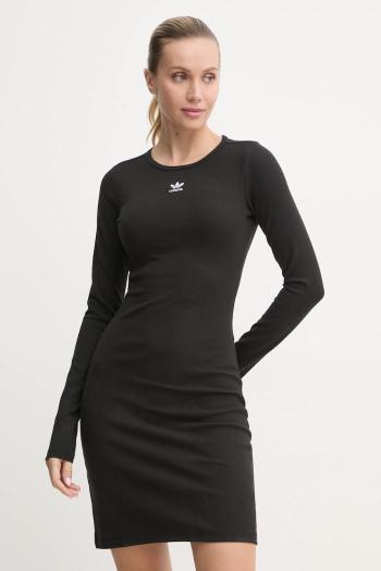 Šaty adidas Originals čierna farba, mini, priliehavé, IY9657