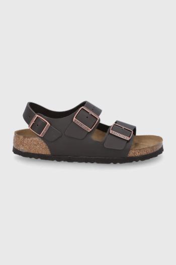 Kožené sandále Birkenstock Milano dámske, hnedá farba, 34103