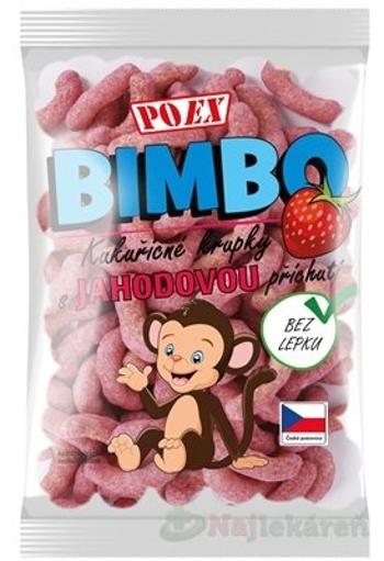 POEX BIMBO Kukuričné chrumky s jahodovou príchuťou 100 g
