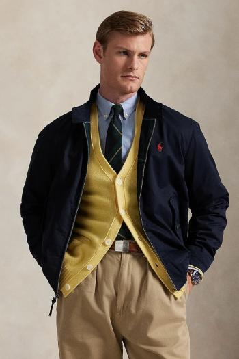 Bunda Polo Ralph Lauren tmavomodrá farba, prechodná, 710923261