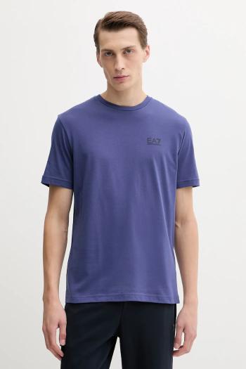 Bavlnené tričko EA7 Emporio Armani pánske, šedá farba, s potlačou, AF10375.7M000567