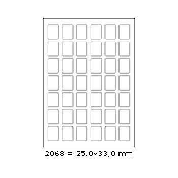Samolepiace etikety 25 x 33 mm, 42 etikiet, A4, 100 listov