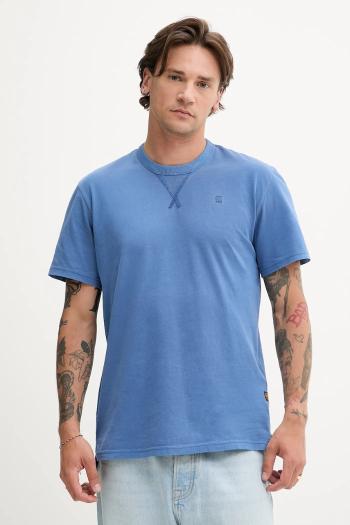 Bavlnené tričko G-Star Raw pánske, zelená farba, jednofarebné, D24449-2653