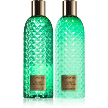 Vivian Gray Gemstone Bergamot & Lemongras ajándékszett testre 2x300 ml