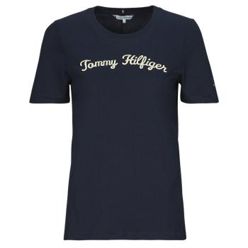 Tommy Hilfiger  REG SCRIPT C-NK SS  Tričká s krátkym rukávom Námornícka modrá