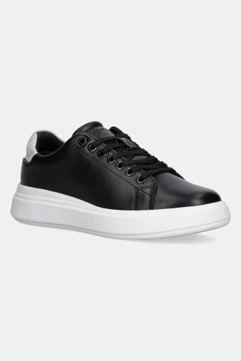 Kožené tenisky Calvin Klein CUPSOLE LACE UP - SUEDE BT čierna farba, HW0HW02404