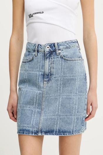 Rifľová sukňa Karl Lagerfeld Jeans mini, rovný strih, A2W12013