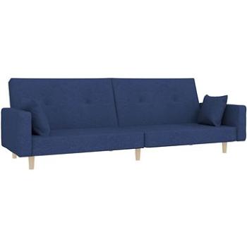 2-miestna rozkladacia pohovka a 2 vankúše modrá textil, 337326