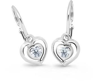 Cutie Jewellery Detské srdiečkové náušnice C2752-10-X-2 biela