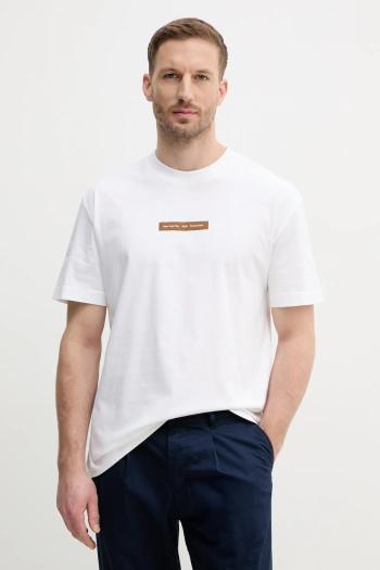 Bavlnené tričko Calvin Klein Jeans pánske, biela farba, s potlačou, J30J327524