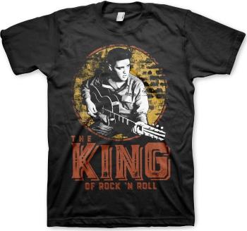 Elvis Presley Tričko The King Of Rock 'n Roll Unisex Black S