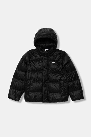 Detská páperová bunda adidas Originals čierna farba, JX0550
