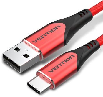 Adatkábel Vention Type-C (USB-C) to USB 2.0 Cable 3A Red 2m Aluminum Alloy Type